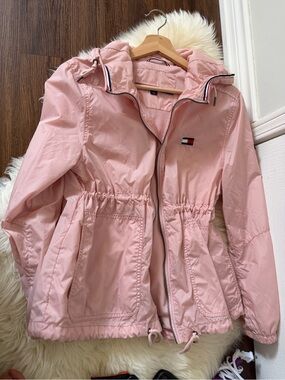 Tommy Hilfiger Light Pink Hooded Utility Jacket
